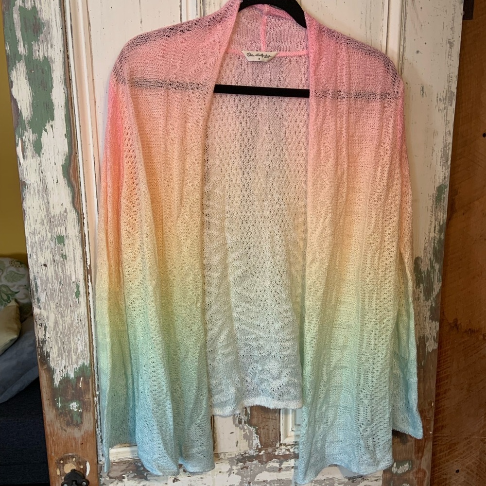 Pastel rainbow cardigan
